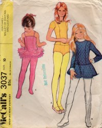 3037 MCCALLS GIRLS BALLET, SKATE, LEOTARD, DRESS COSTUME PATTERN 10